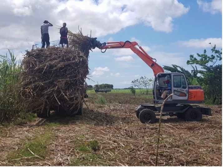Sugarcane grab loader equipment